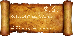 Kelecsényi Sára névjegykártya